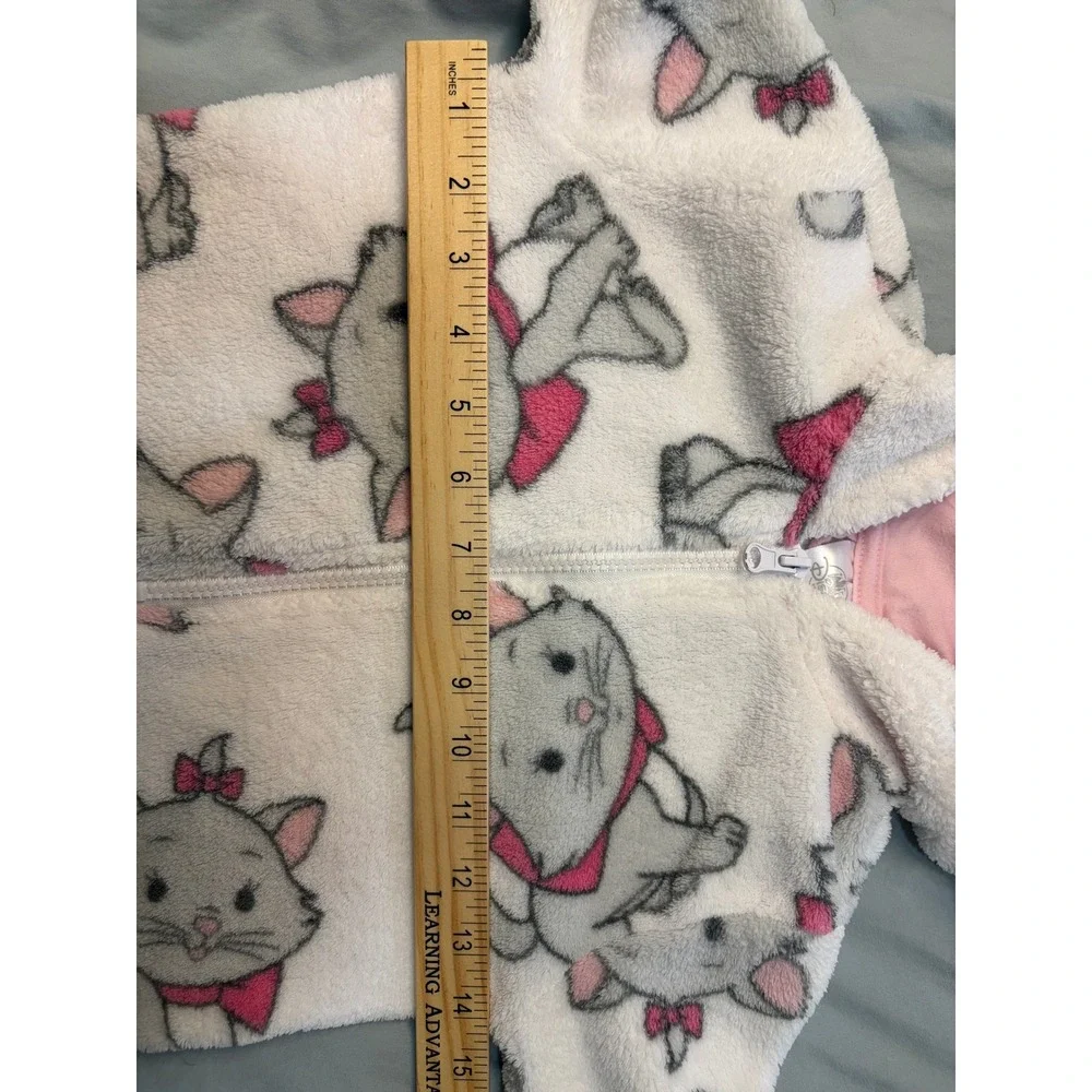 Disney Marie Aristocats Fleece Hooded Pajama Sleeper Costume Baby Size 2T